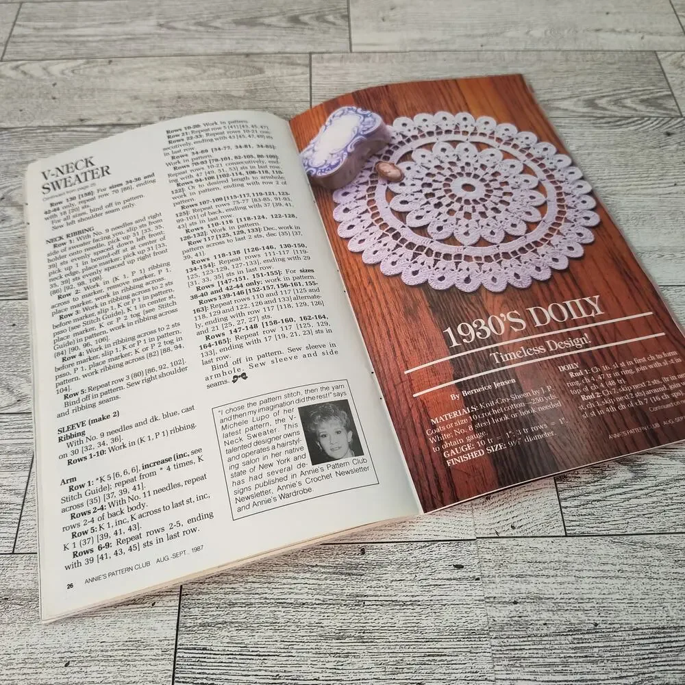Annies‎ Pattern Club 1987 Vintage Crochet Craft Booklet Floppy Pets Afghan Doily